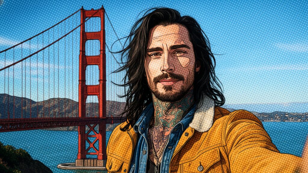 Santiago taking a selfie