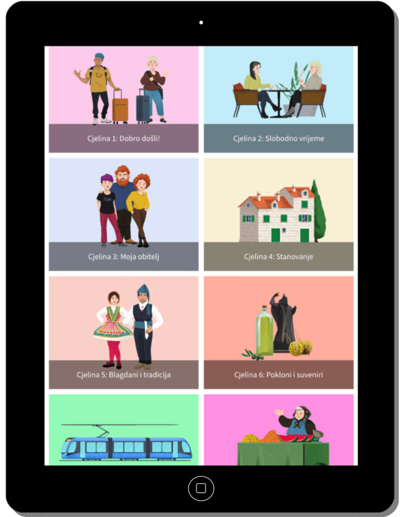 screenshot of Tako Lako digital textbook viewed on a tablet